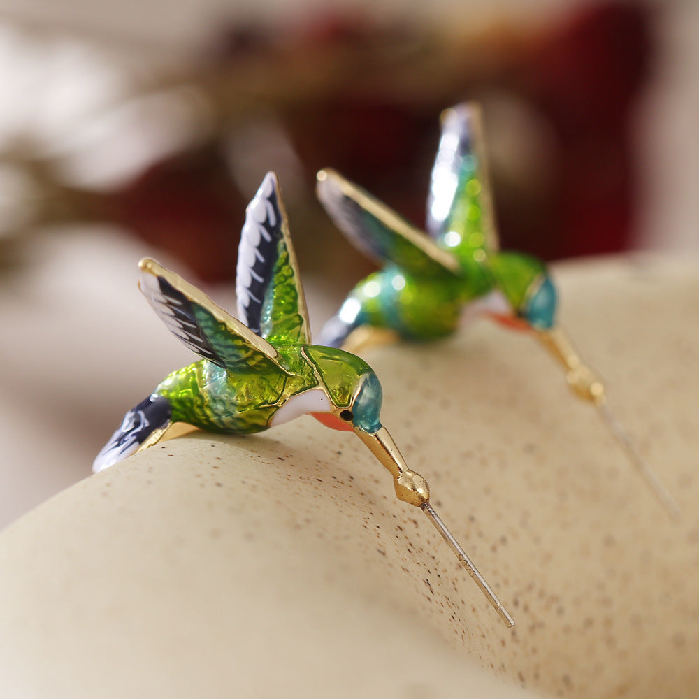 Adorable Hummingbird Shape Drop Earrings – Perfect for Nature Lovers