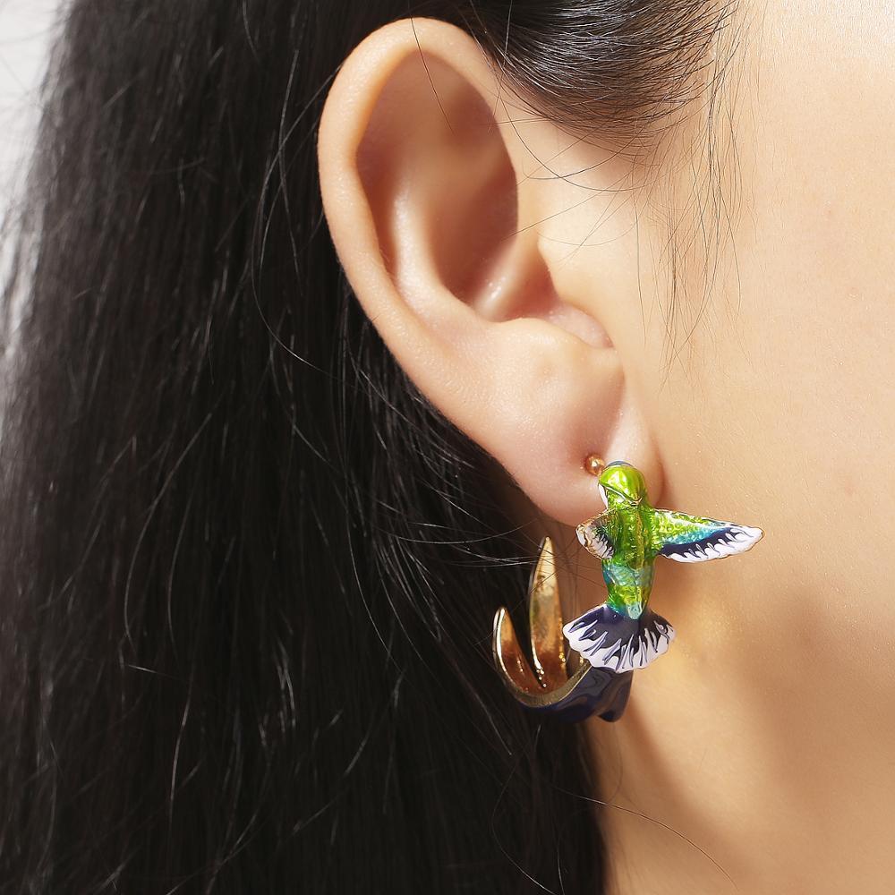 Adorable Hummingbird Shape Drop Earrings – Perfect for Nature Lovers