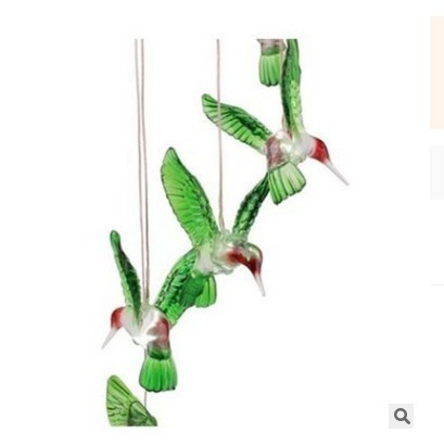 Color-Changing LED Solar Hummingbird Wind Chime – Vibrant Garden Light for Day and Night