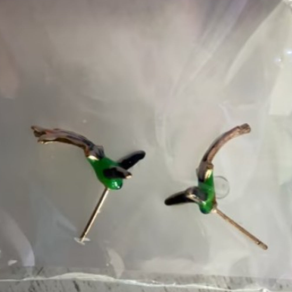 Adorable Hummingbird Shape Drop Earrings – Perfect for Nature Lovers