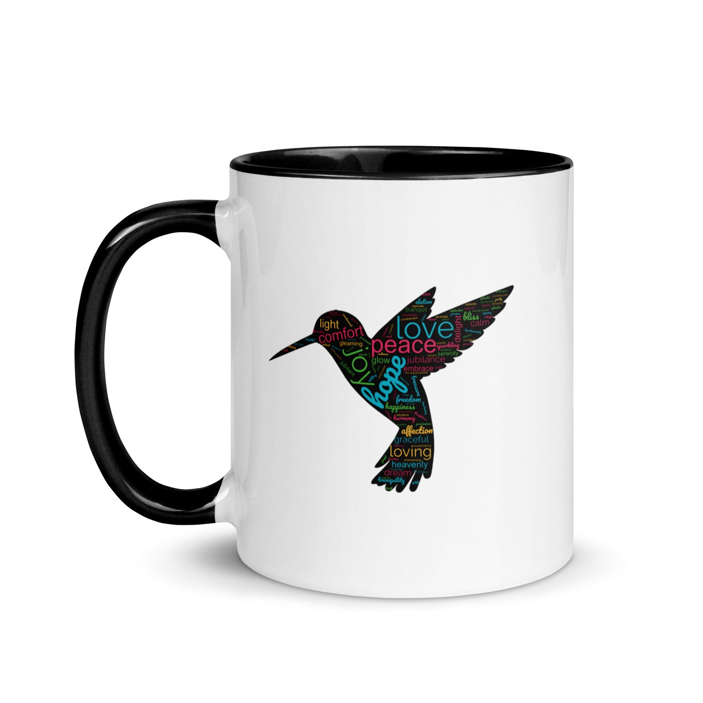 Beautiful Design Hummingbird Mug with Colour Inside Capturing the True Essence: Small Hearts, Big Love