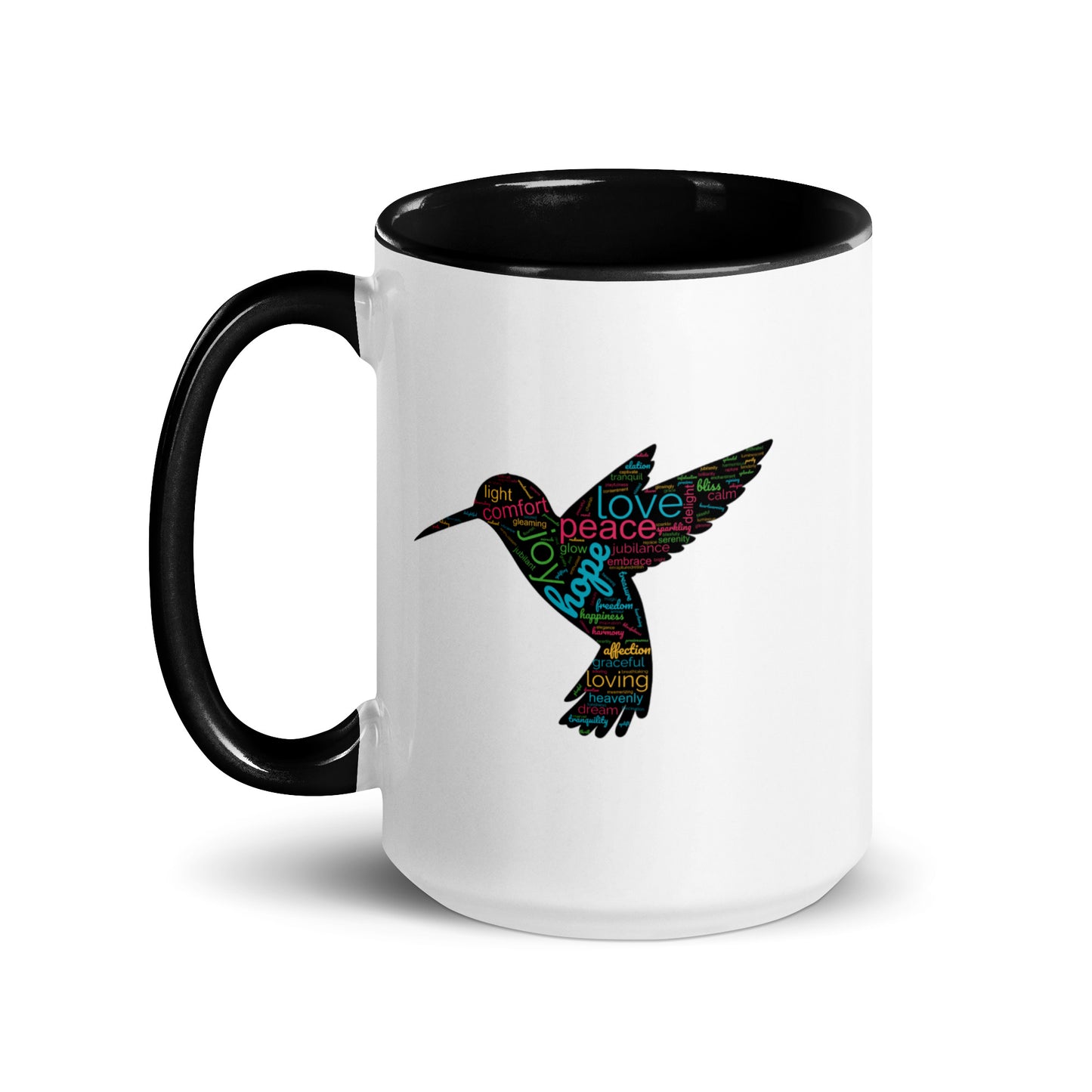 Beautiful Design Hummingbird Mug with Colour Inside Capturing the True Essence: Small Hearts, Big Love