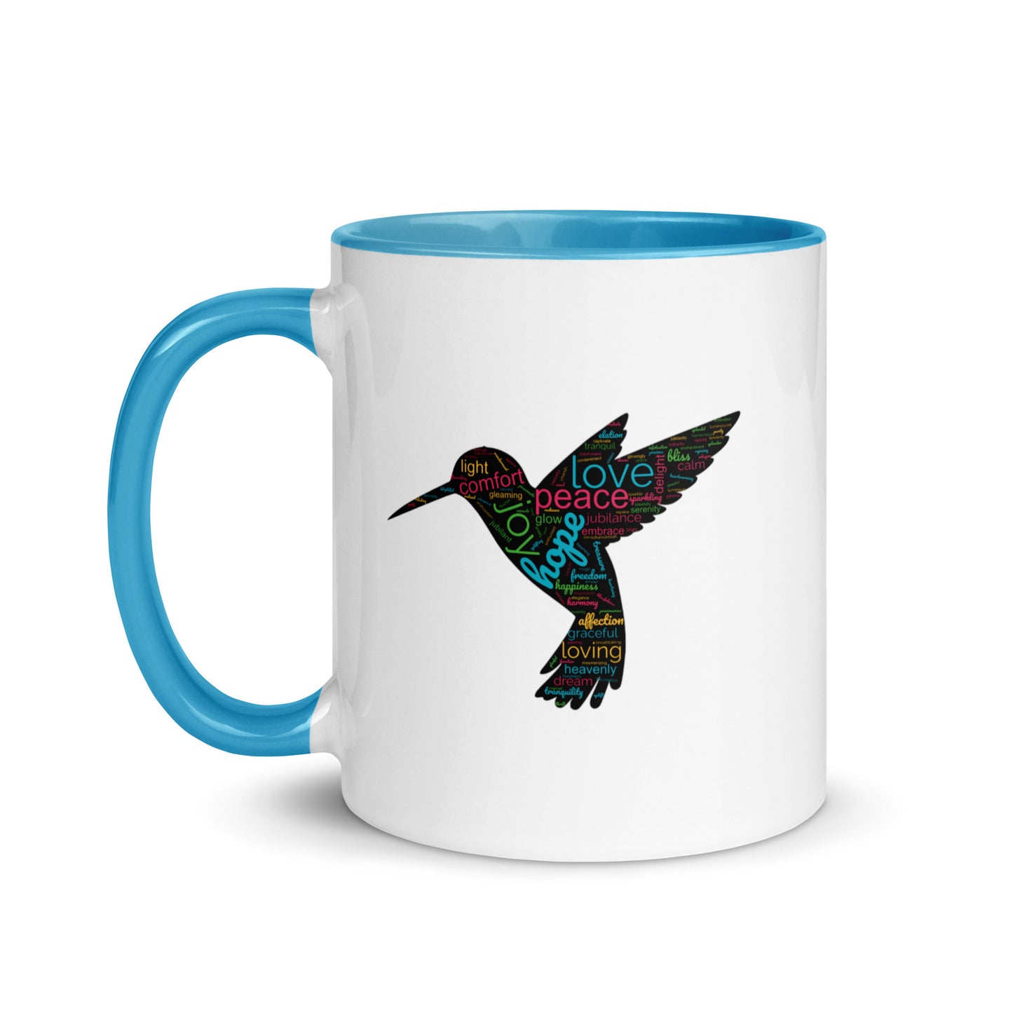 Beautiful Design Hummingbird Mug with Colour Inside Capturing the True Essence: Small Hearts, Big Love