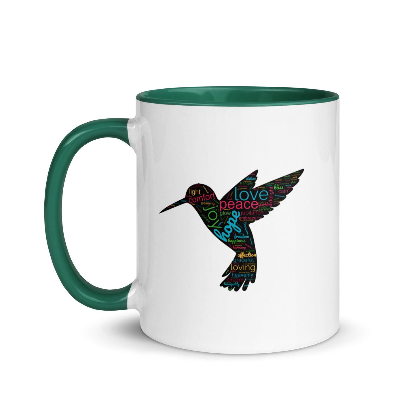 Beautiful Design Hummingbird Mug with Colour Inside Capturing the True Essence: Small Hearts, Big Love