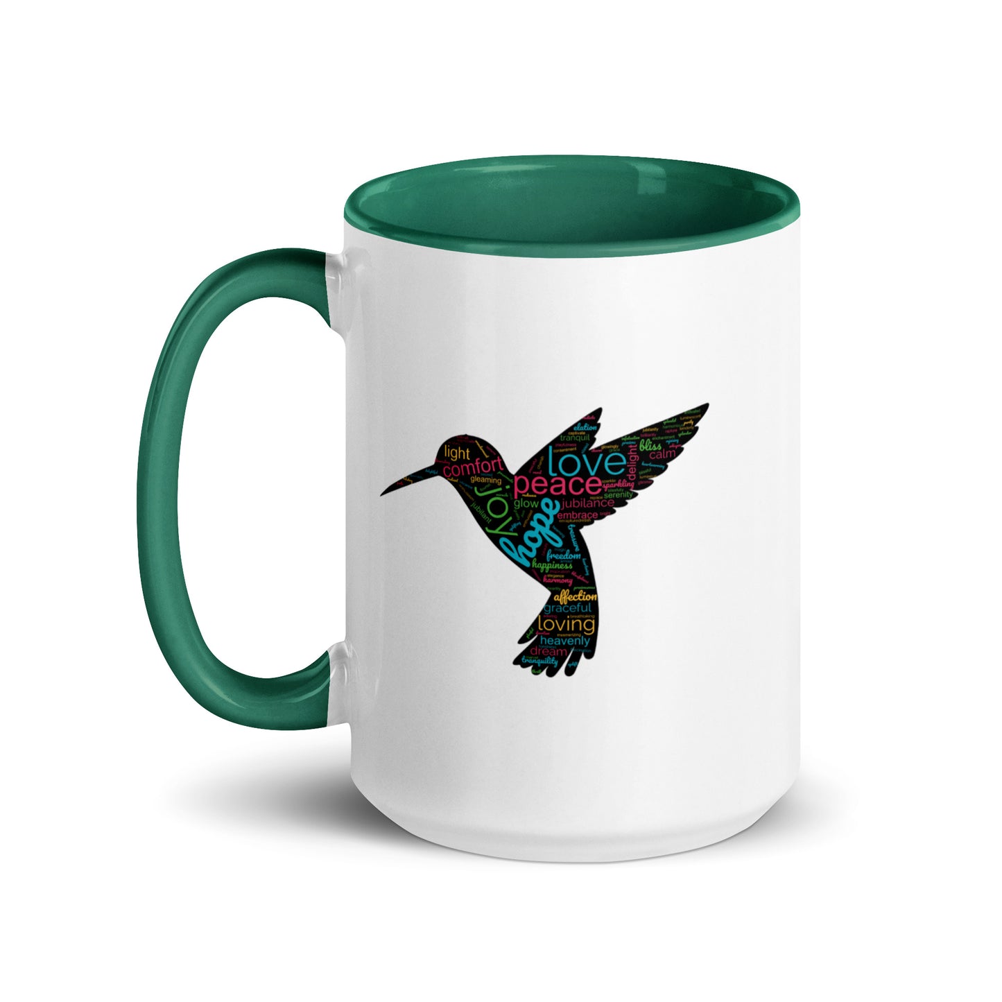 Beautiful Design Hummingbird Mug with Colour Inside Capturing the True Essence: Small Hearts, Big Love