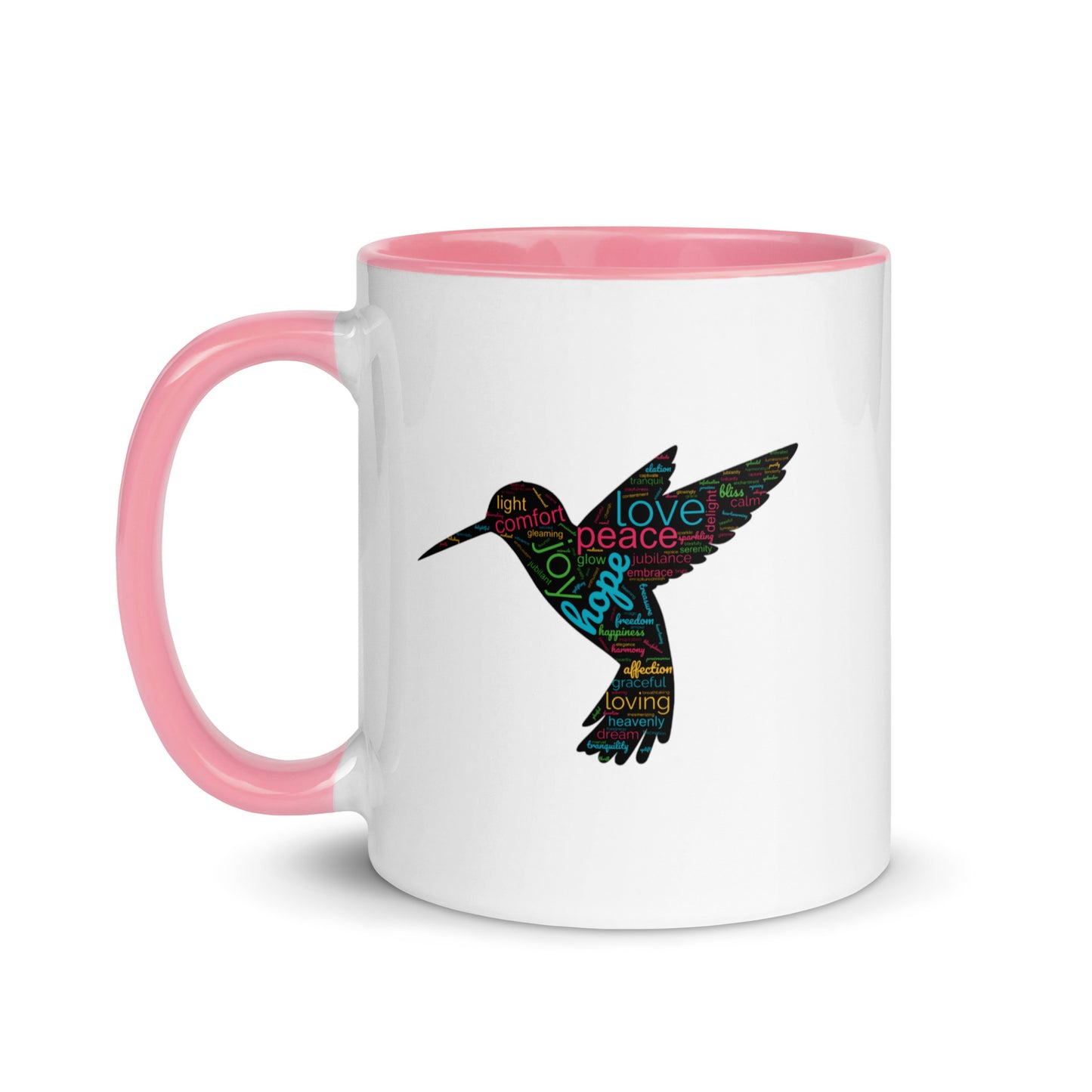 Beautiful Design Hummingbird Mug with Colour Inside Capturing the True Essence: Small Hearts, Big Love